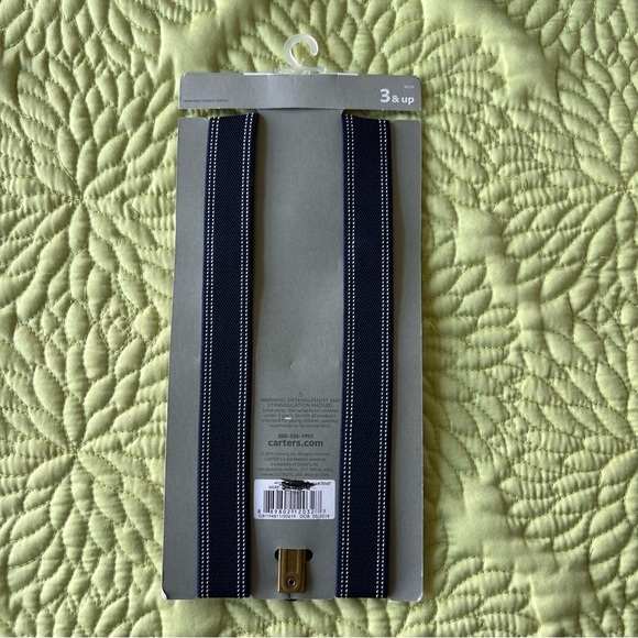 New Carter’s Boy Navy Suspenders Size 3 and Up - Picture 2 of 2